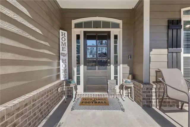 a view of front door of house