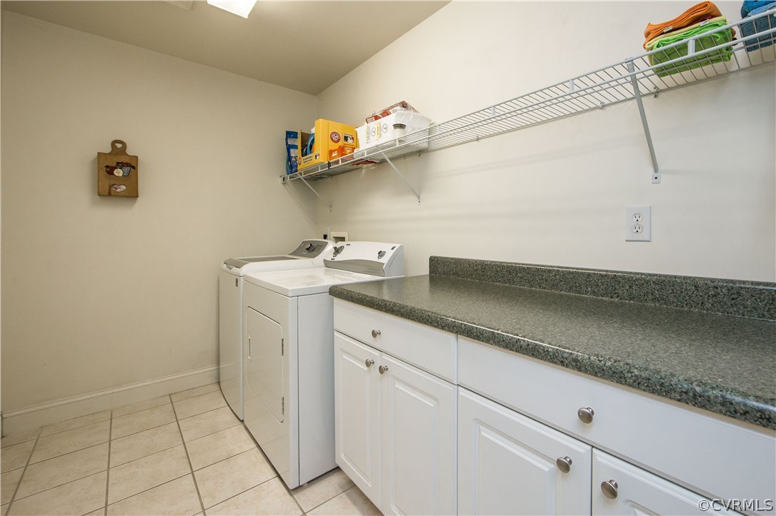 2533 River Run Road Prince George, VA 23875 - Photo 32 of 43 Laundry room has tile flooring, built in cabinetry