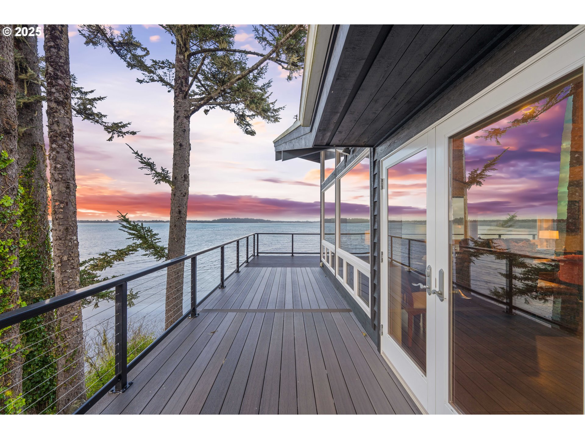 90989 Pigeon Point Loop Coos Bay, OR 97420 - Photo 8 of 48 swimming view from balcony with wooden floor
