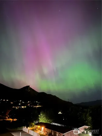 a view of city and mountain