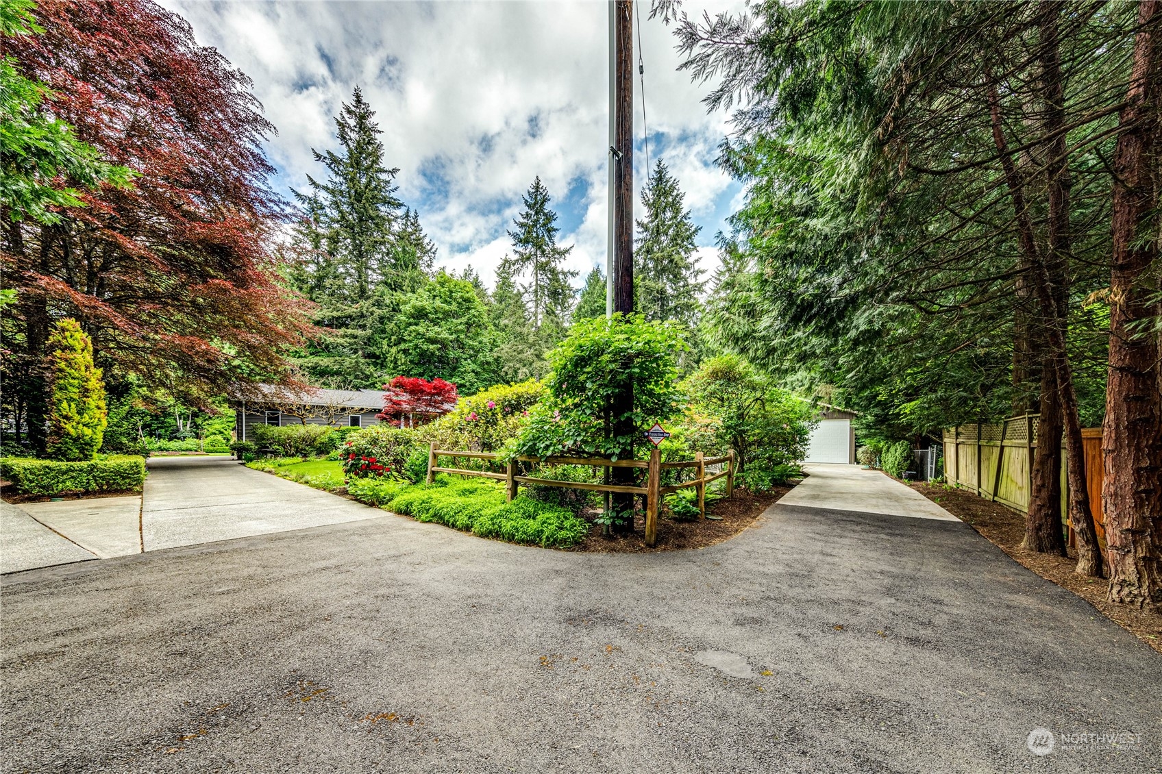 17129 North Road Bothell, WA 98012 - Photo 28 of 40 a view of backyard with plants and trees