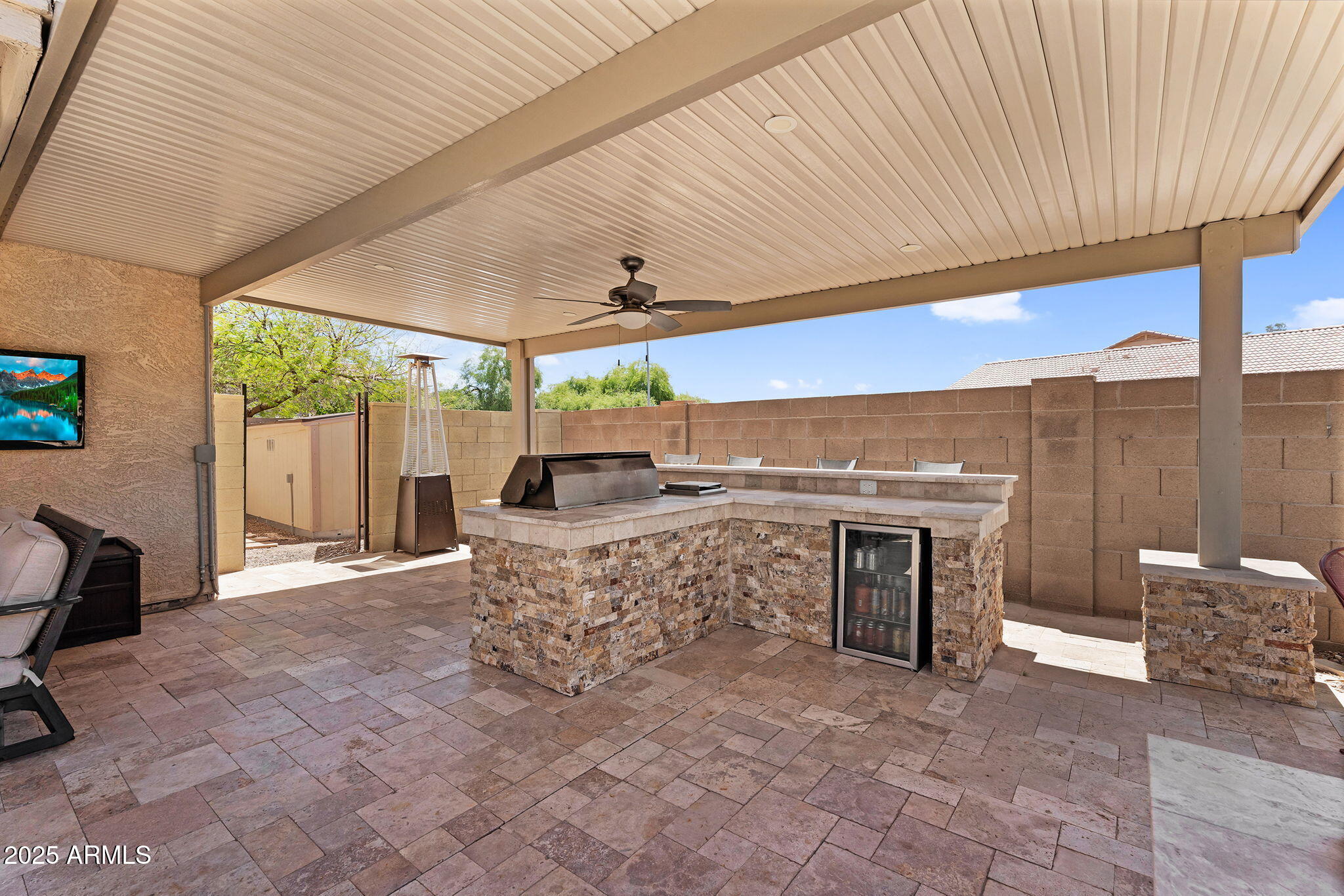 3786 South Chaparral Road Apache Junction, AZ 85119 - Photo 42 of 78 Extended covered patio with BBQ