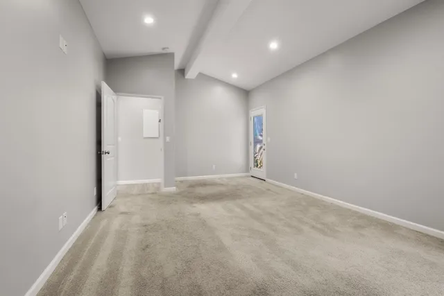 an empty room with an entryway