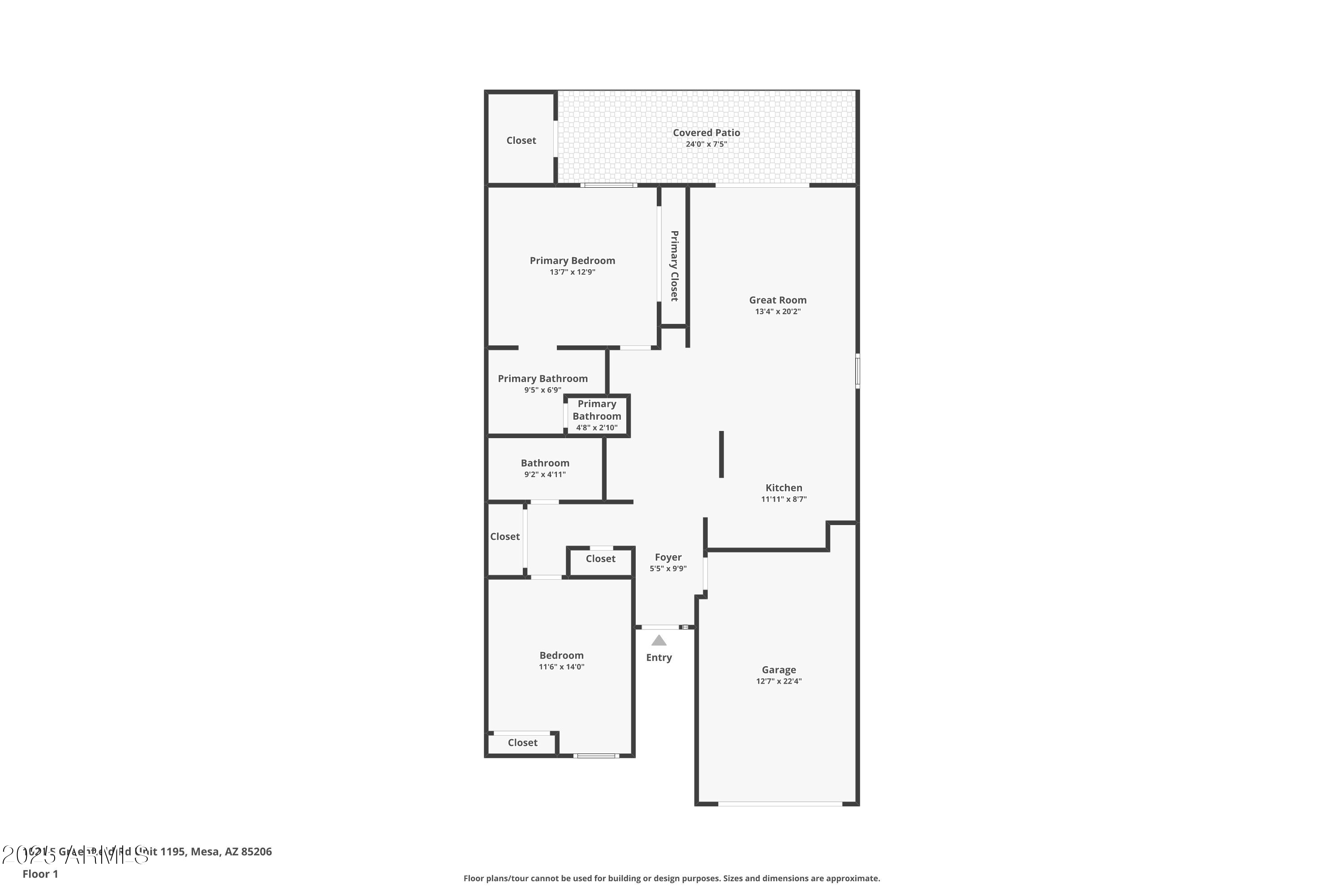 1021 South Greenfield Road, Unit 1195 Mesa, AZ 85206 - Photo 40 of 41 a picture of floor plan