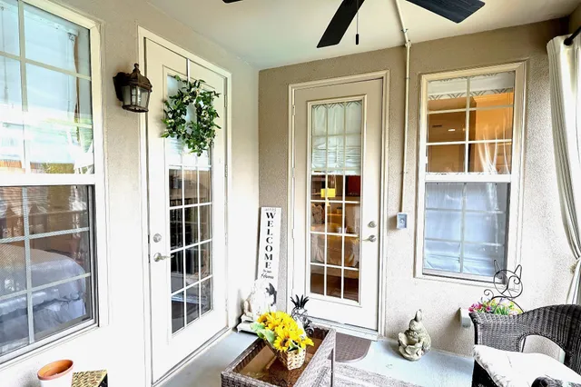 a view of a city from a balcony