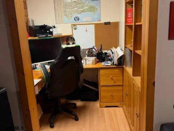 a view of workspace with a window