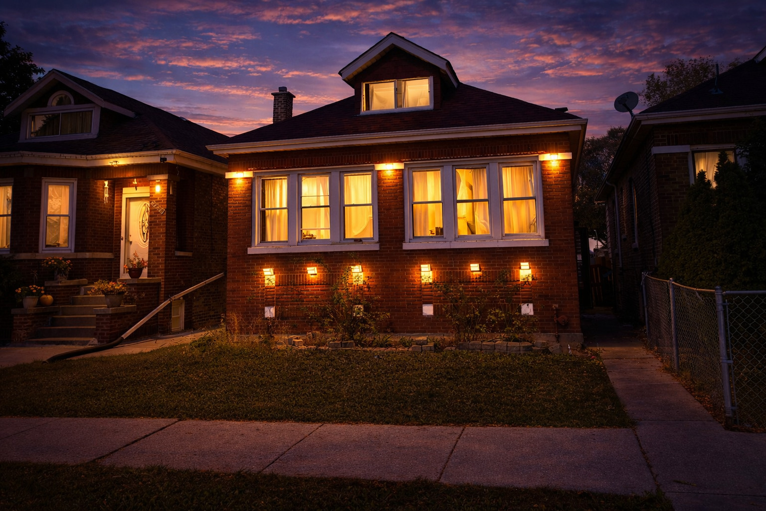 a view of building with a yard