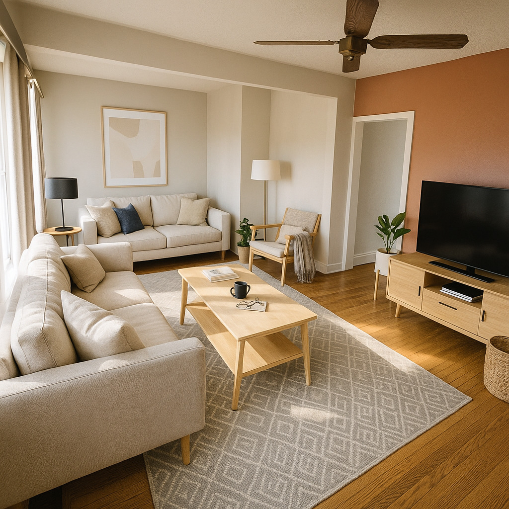 3750 West 65th Street Chicago, IL 60629 - Photo 2 of 14 a living room with furniture and a flat screen tv
