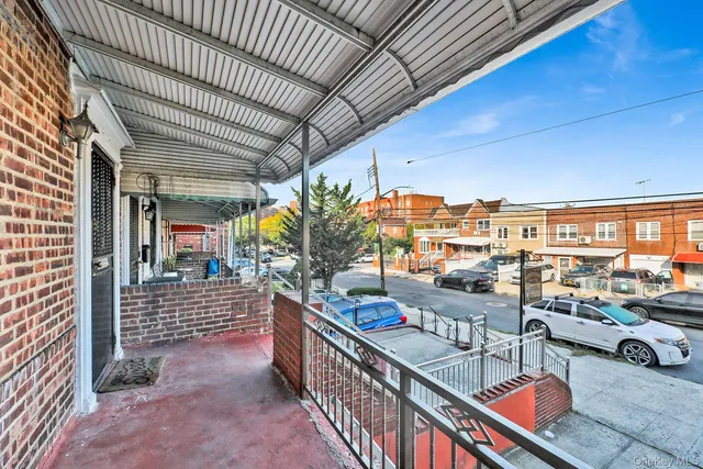 a city view from a balcony
