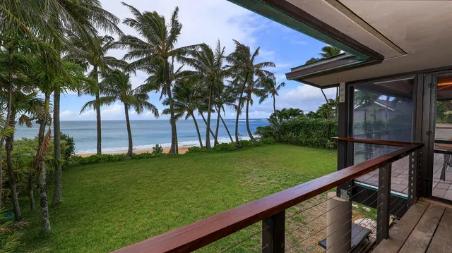 a view of a backyard with a garden