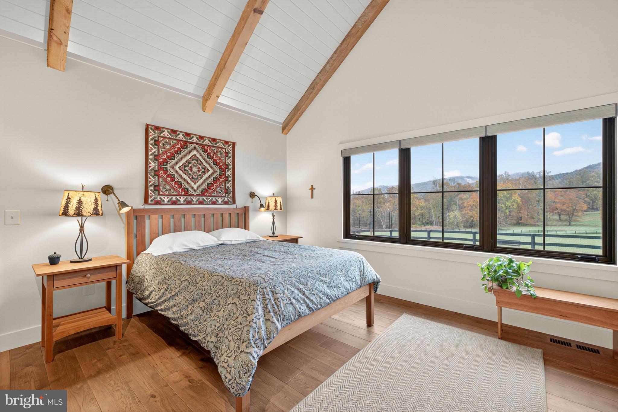 63 Riley Hollow Road Huntly, VA 22640 - Photo 31 of 92 a bedroom with a large bed and a large window