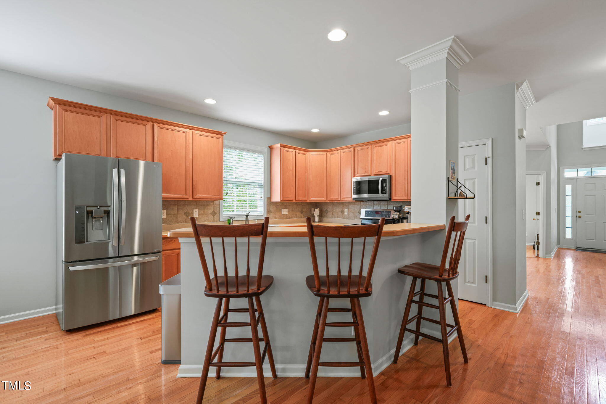 3 Piney Park Lane Durham, NC 27713 - Photo 14 of 47 a view of a dining room with furniture window and wooden floor