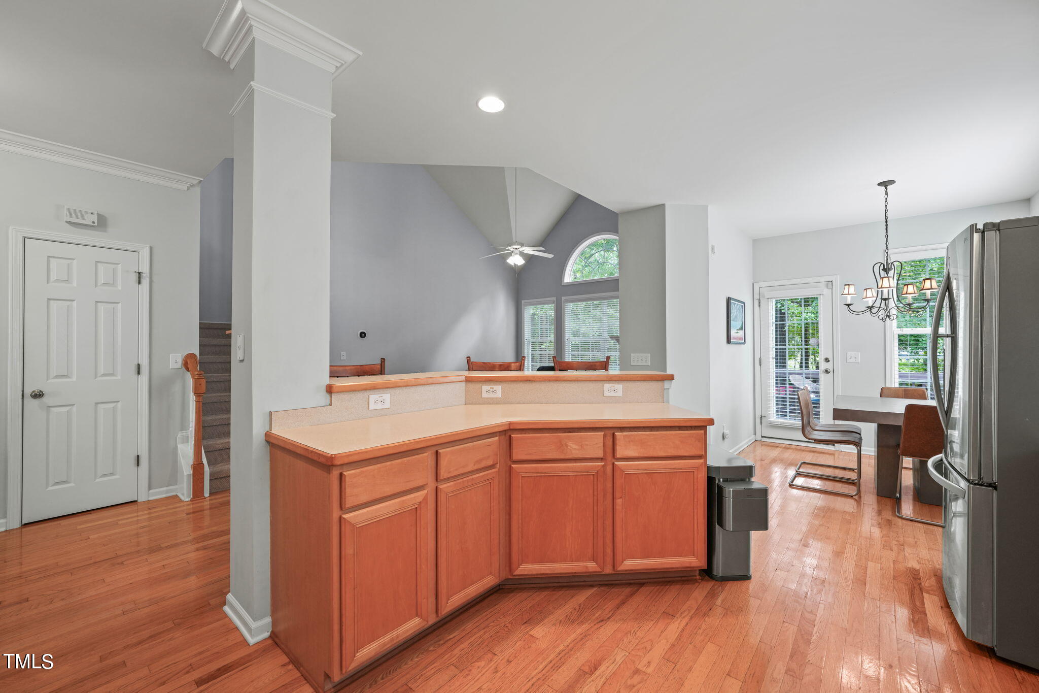3 Piney Park Lane Durham, NC 27713 - Photo 15 of 47 a large kitchen with a lot of counter space and wooden floor