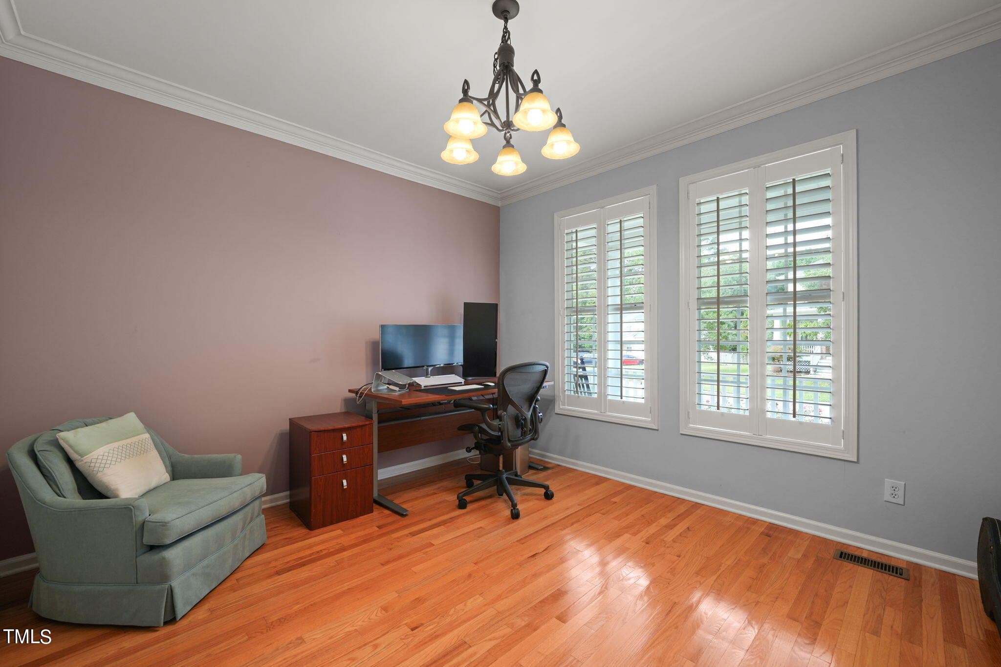 3 Piney Park Lane Durham, NC 27713 - Photo 8 of 47 a workspace with furniture and a window