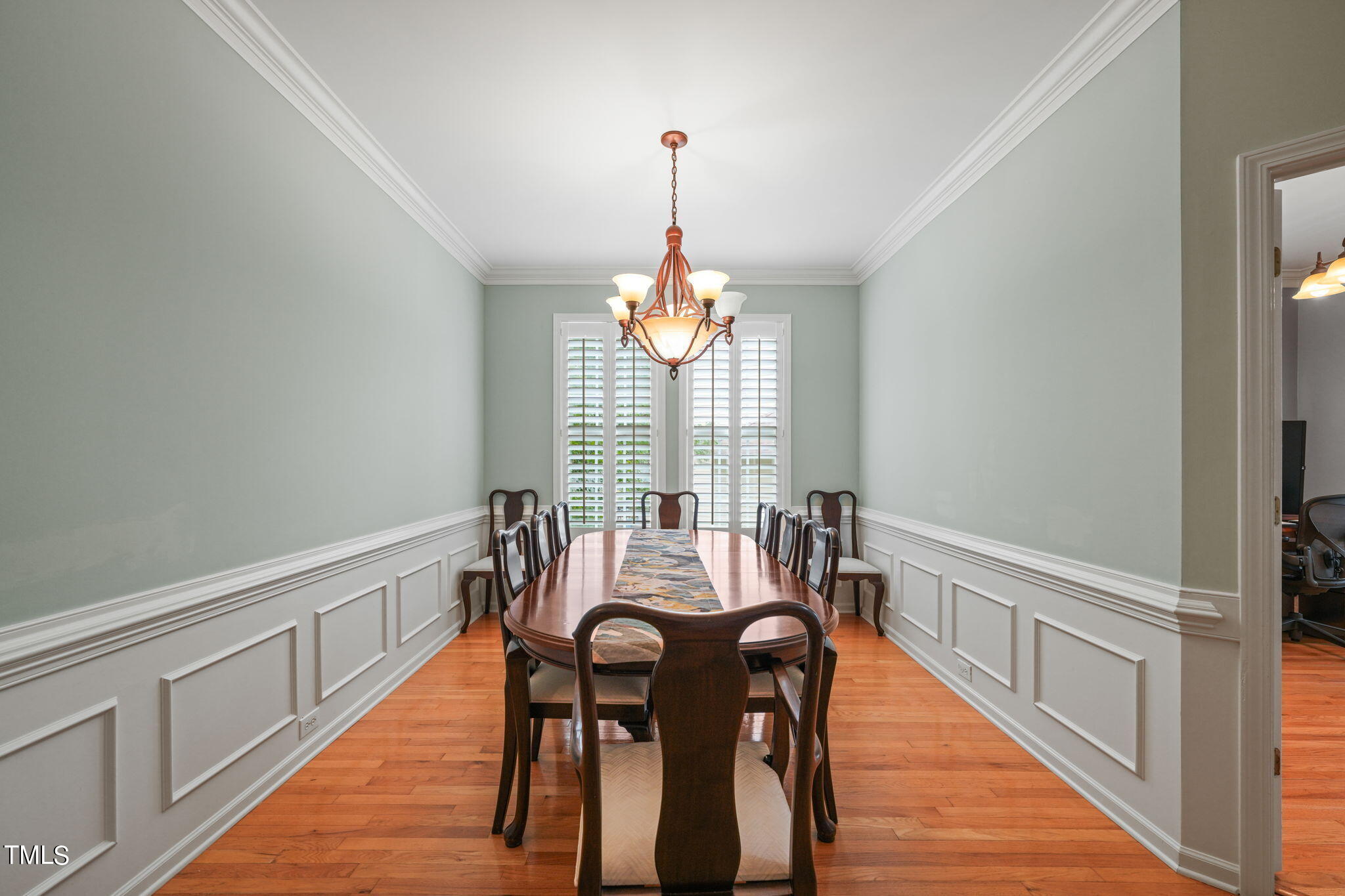 3 Piney Park Lane Durham, NC 27713 - Photo 10 of 47 a view of a dining room with furniture window and wooden floor