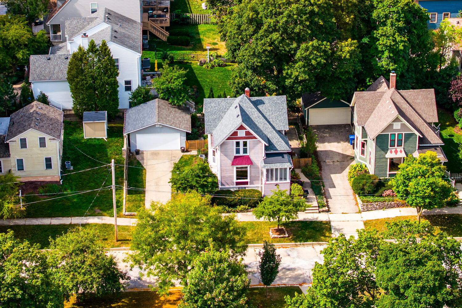 113 South 4th Street St. Charles, IL 60174 - Photo 24 of 32 a aerial view of a house with a yard and potted plants