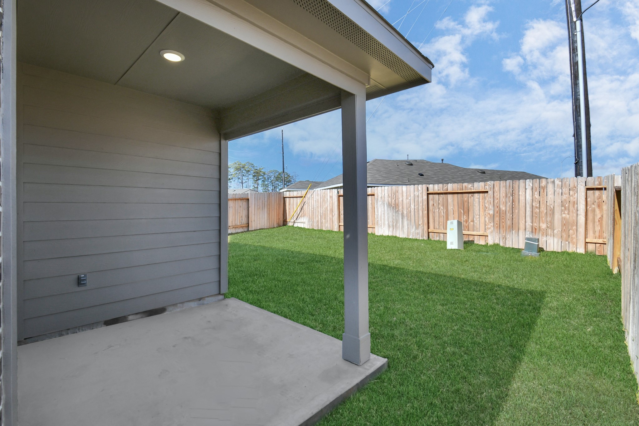 5315 Castlebury Meadows Dr Spring Spring, TX 77373 - Photo 33 of 39 a view of backyard with porch