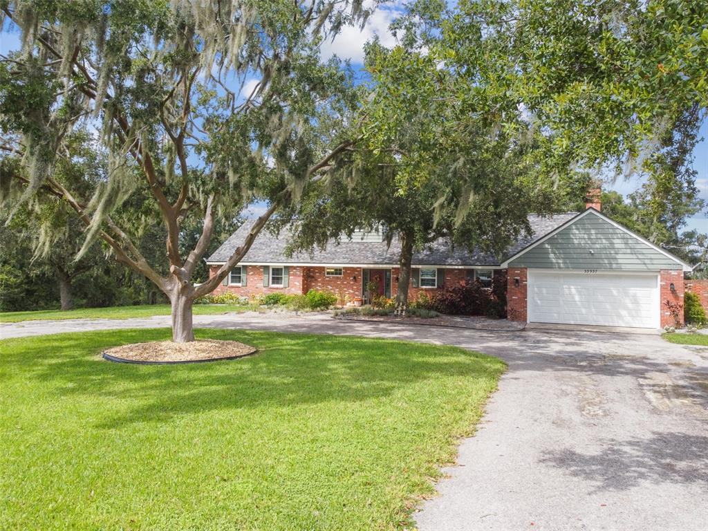 33937 St Benedict Road San Antonio, FL 33576 - Photo 53 of 58 a front view of a house with a yard garage and outdoor seating
