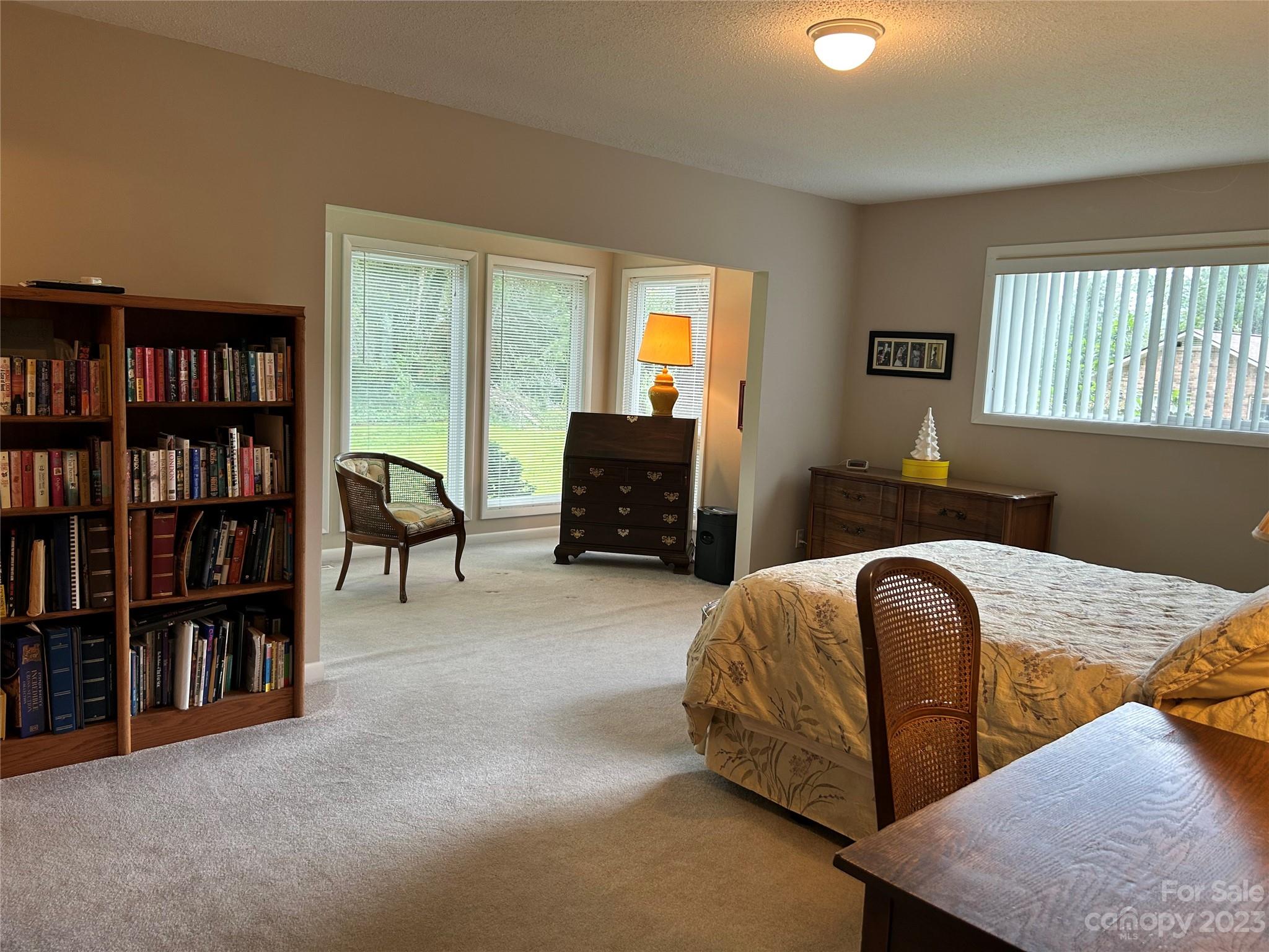 428 Brandon Road Hendersonville, NC 28739 - Photo 28 of 48 a bedroom with furniture and a book shelf