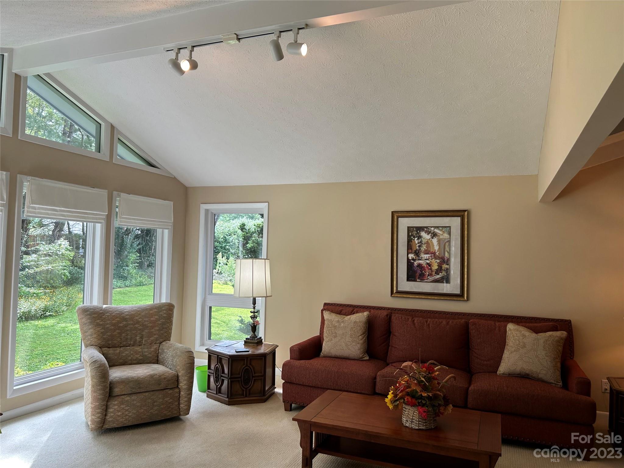 428 Brandon Road Hendersonville, NC 28739 - Photo 8 of 48 a living room with furniture and a large window