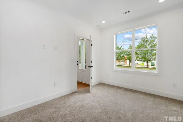 an empty room with a window