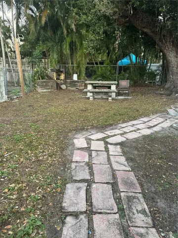 a backyard of a house with lots of green space
