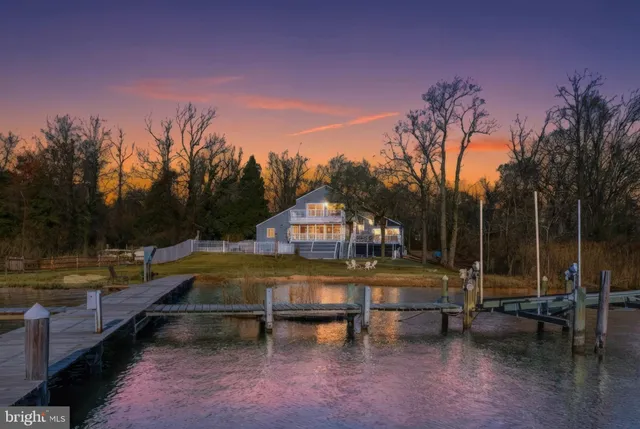 a view of a lake with a mountain in the back