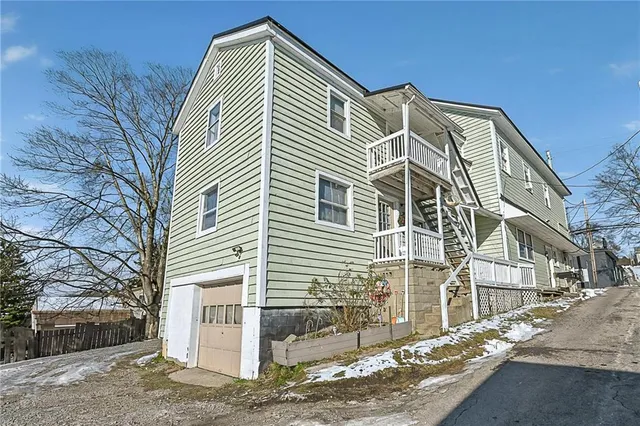 a front view of a house