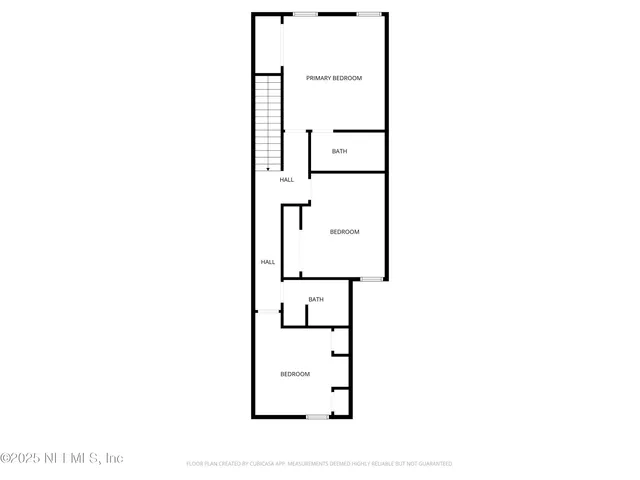 a picture of a bench in a white building