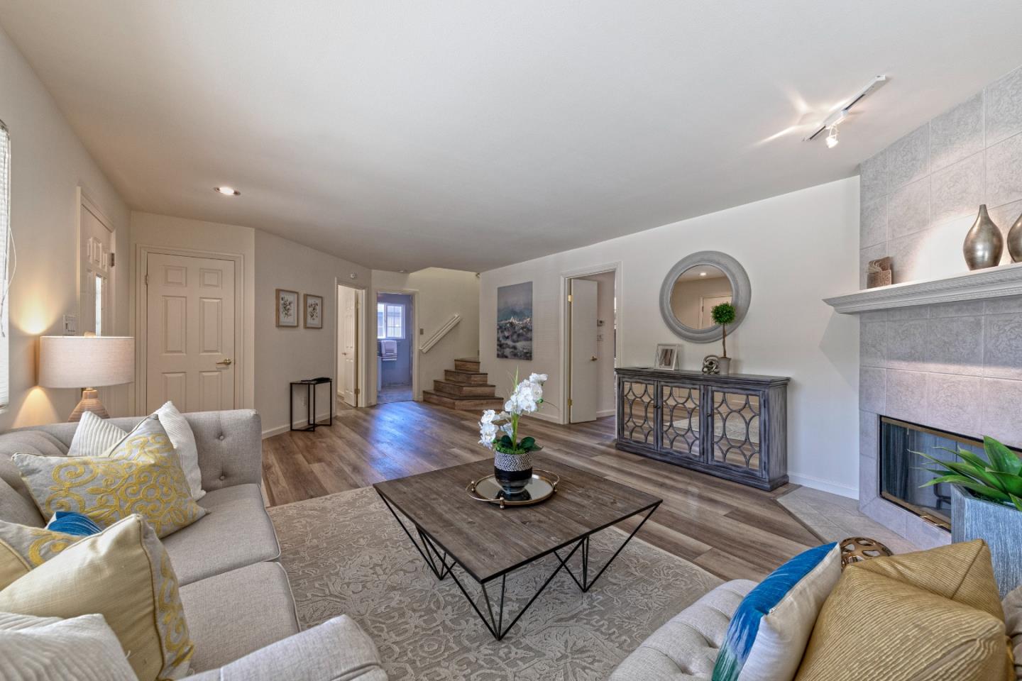 1623 Corte Via Los Altos, CA 94024 - Photo 6 of 25 a living room with furniture and a fireplace