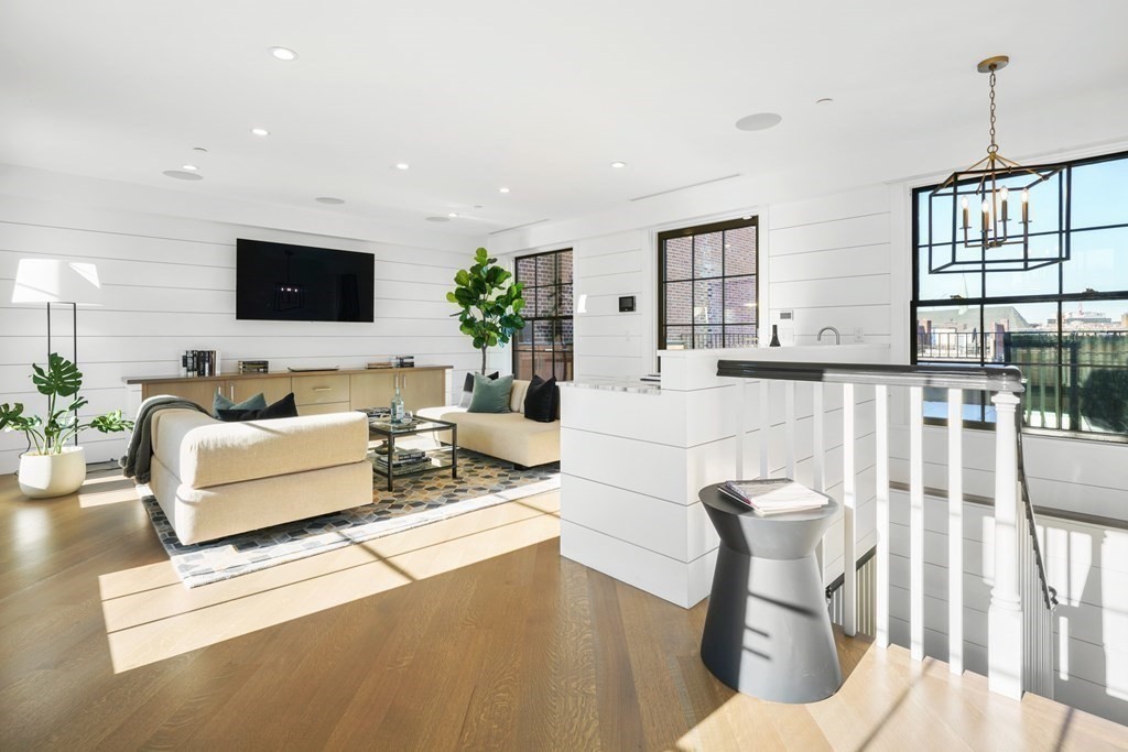 75 Beacon Street, Unit 2 Boston, MA 02108 - Photo 14 of 37 a living room with furniture and a flat screen tv