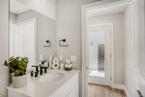 a view of a hallway with closet area