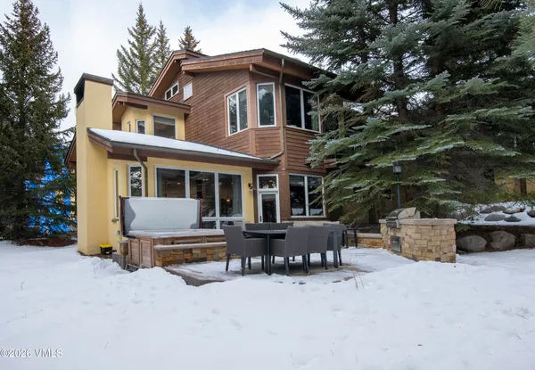 a view of a house with patio
