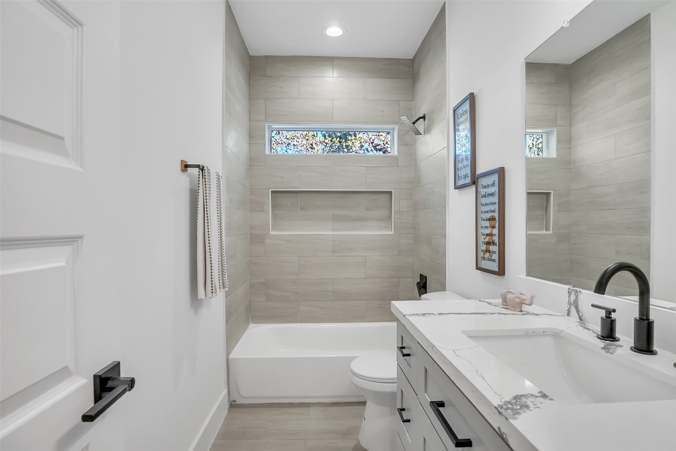 8012 Brandon Street Houston, TX 77051 - Photo 21 of 29 a bathroom with a sink a toilet and shower