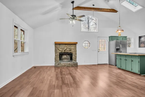 a view interior of a house and wooden floor
