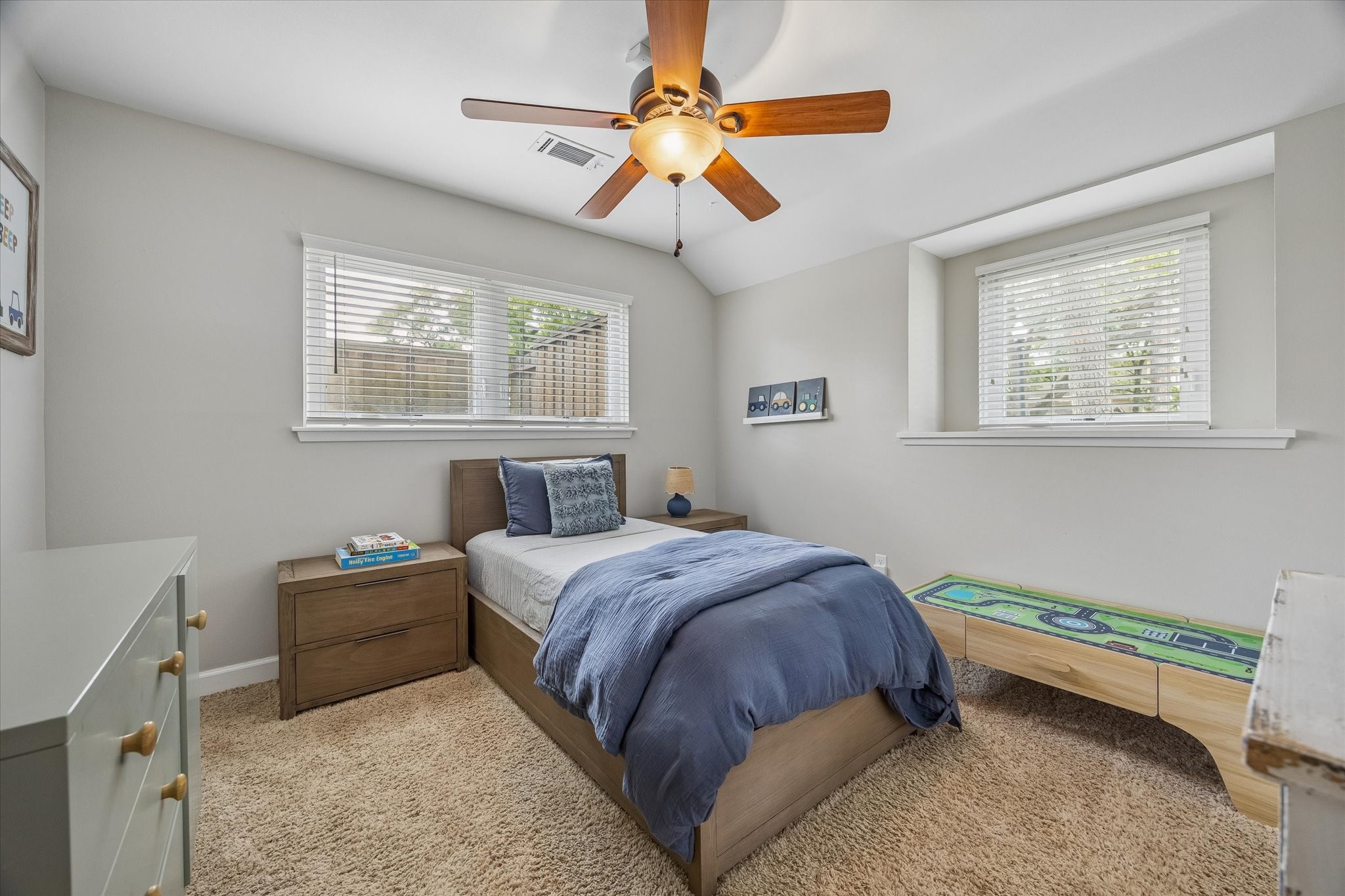 1018 Ben Hur Drive Spring Valley Village, TX 77055 - Photo 19 of 30 Third bedroom with walk-in closet and ceiling fan.