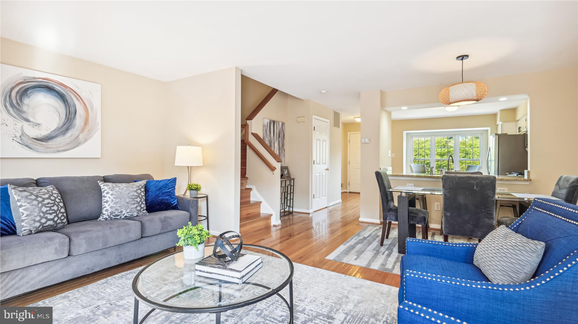 22053 Manning Square Sterling, VA 20166 - Photo 13 of 36 Living Room Looking to Stairs Up & toward Kitchen