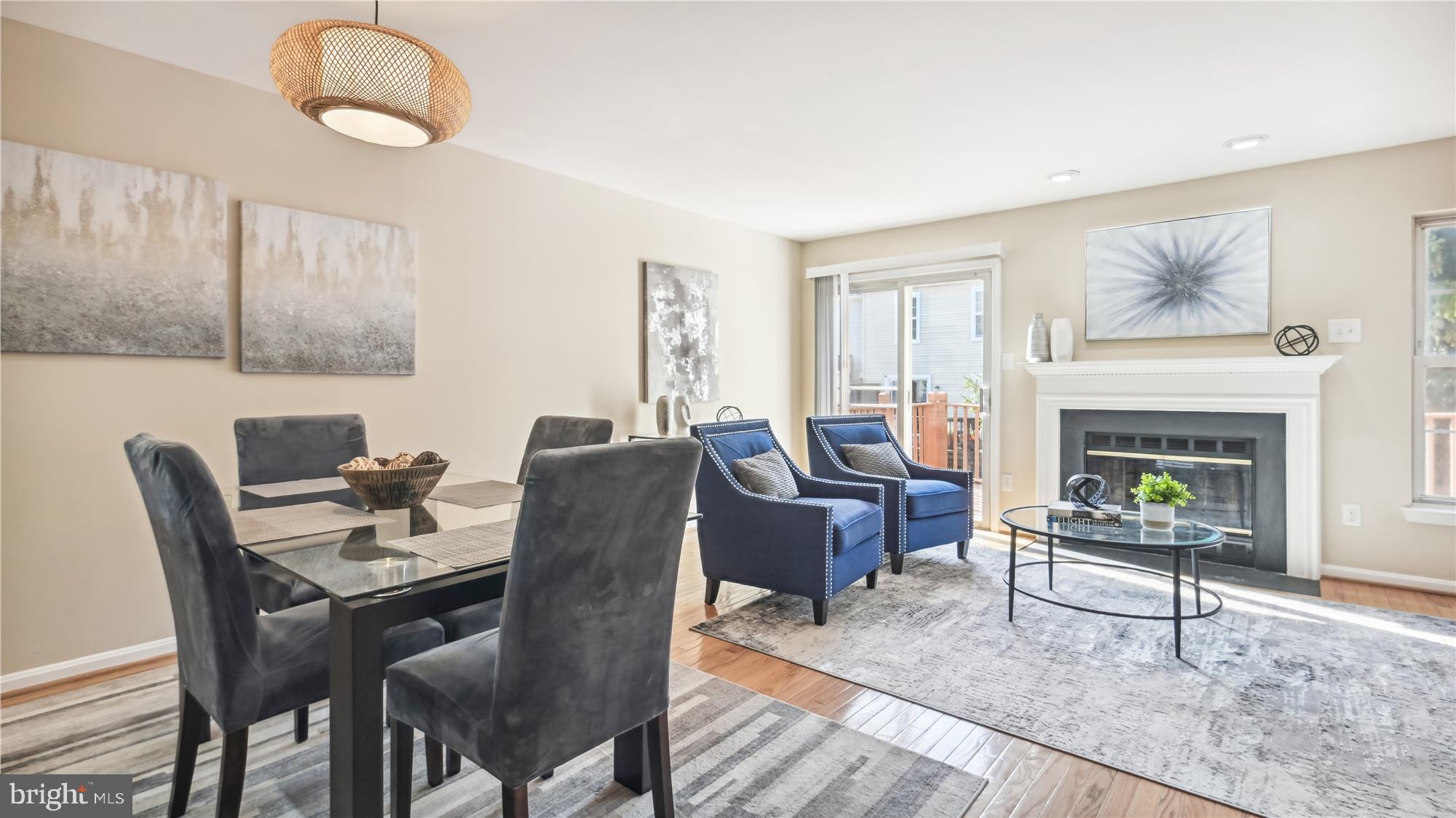 22053 Manning Square Sterling, VA 20166 - Photo 9 of 36 From Dining, Enjoy Access to Deck & Fireplace