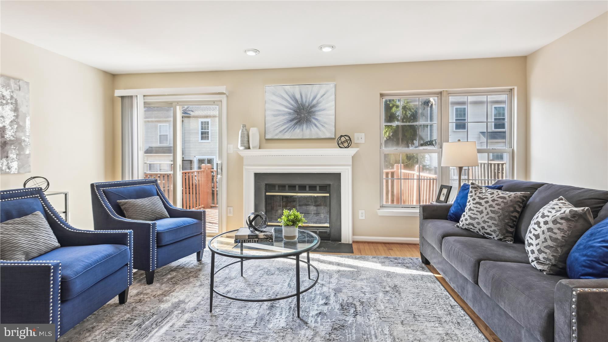 22053 Manning Square Sterling, VA 20166 - Photo 10 of 36 Access to Deck and Fireplace & Mantle