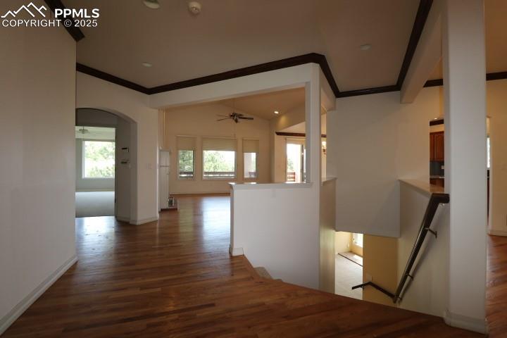 4015 Ramshorn Point Colorado Springs, CO 80904 - Photo 7 of 44 a view of empty room with wooden floor and fan