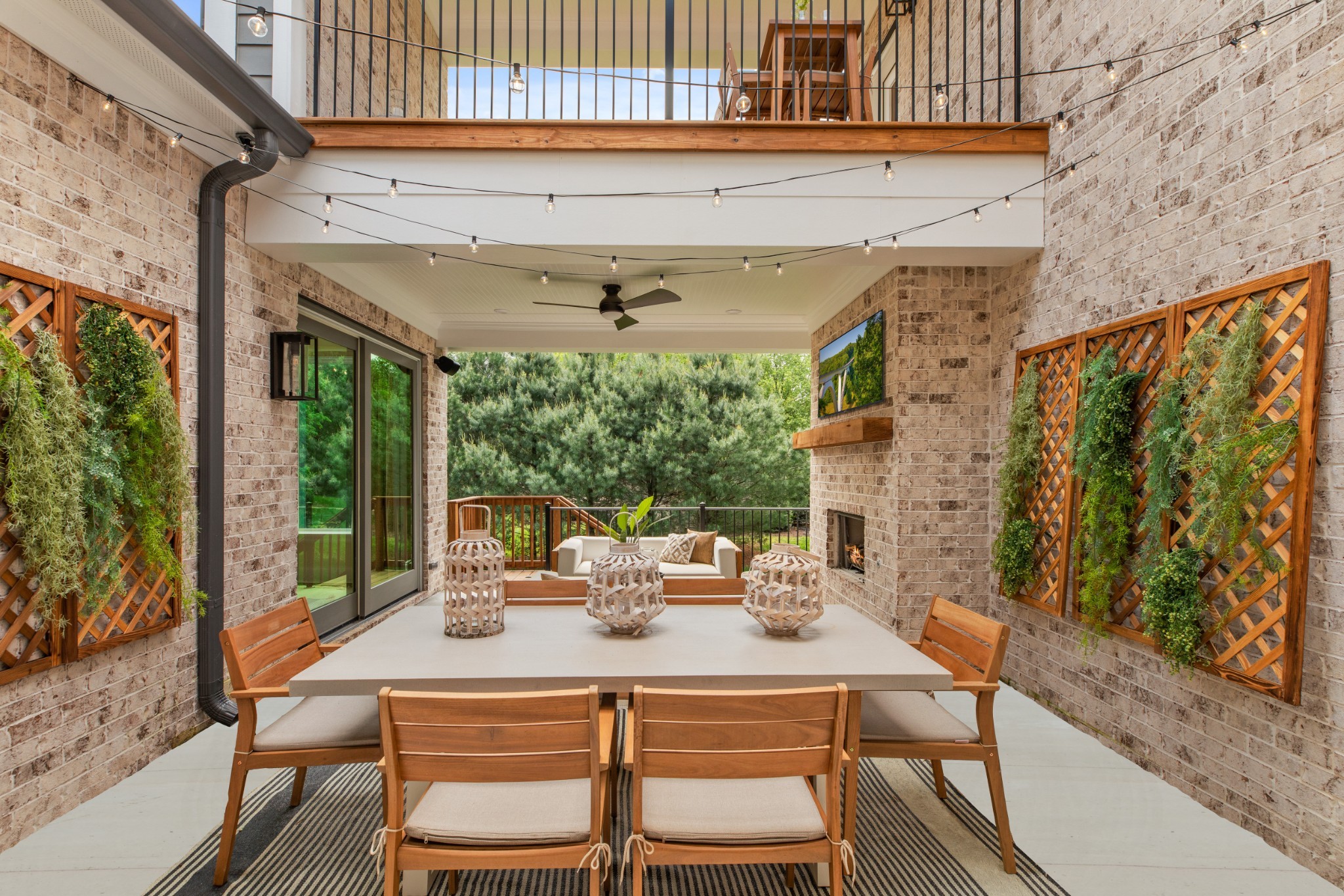 5805 Brees Place Arrington, TN 37014 - Photo 61 of 83 a view of a patio with table and chairs and potted plants