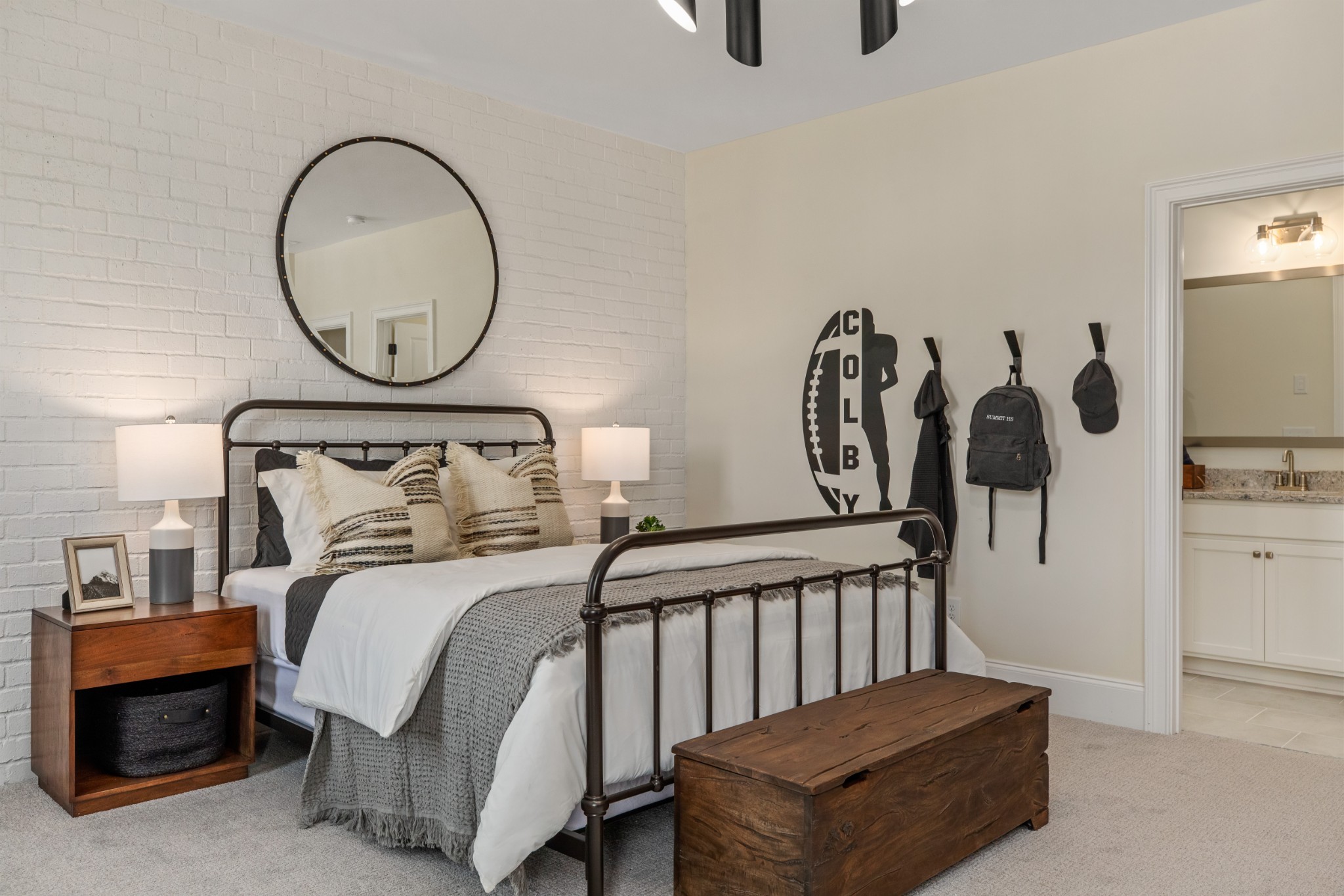 5805 Brees Place Arrington, TN 37014 - Photo 8 of 83 a bedroom with bed and a chandelier