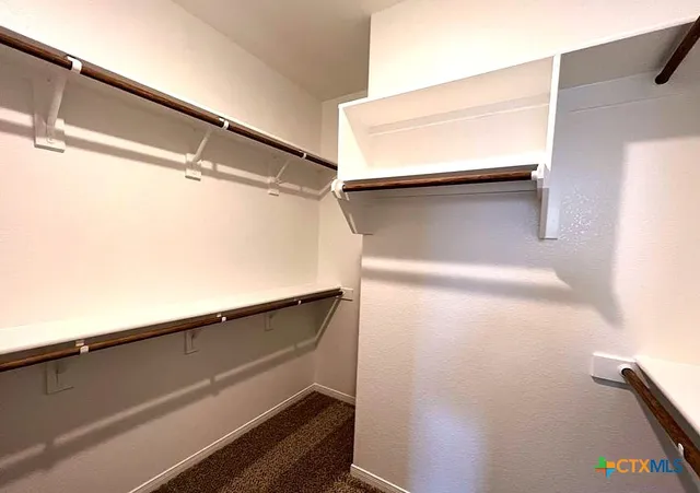 a close view of closet