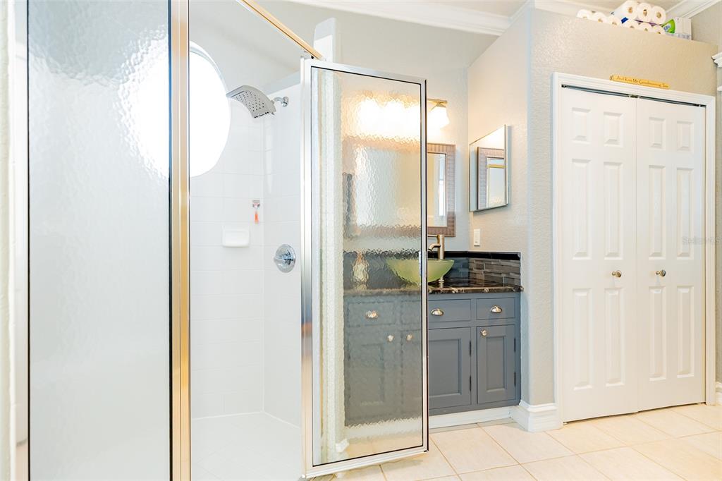 1250 Southwest 152nd Lane Ocala, FL 34473 - Photo 54 of 88 a bathroom with a shower and a sink