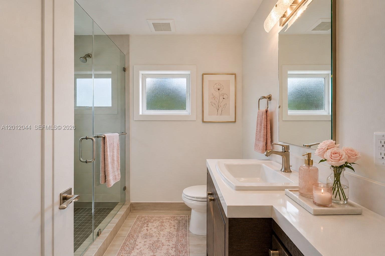 449 Miller Road Coral Gables, FL 33146 - Photo 34 of 70 Second en-suite Bathroom upstairs -Image virtually staged