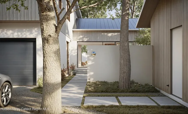 a front view of a house