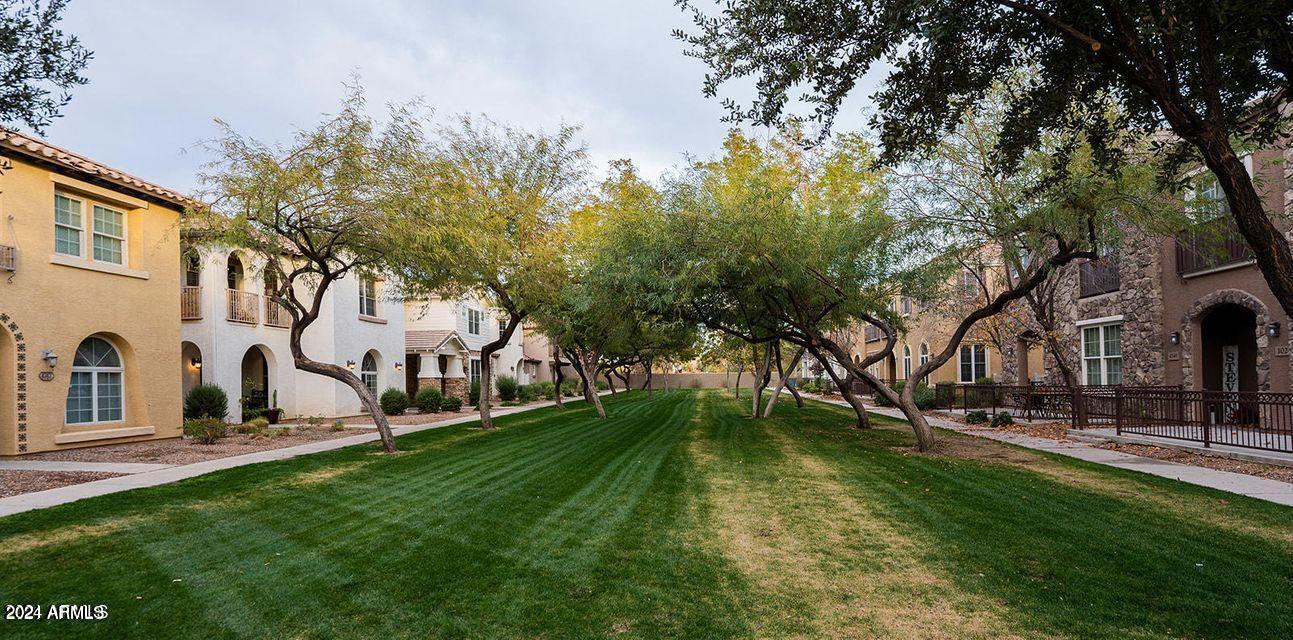 4757 East Waterman Street, Unit 103 Gilbert, AZ 85297 - Photo 17 of 27 a backyard of a house with lots of green space