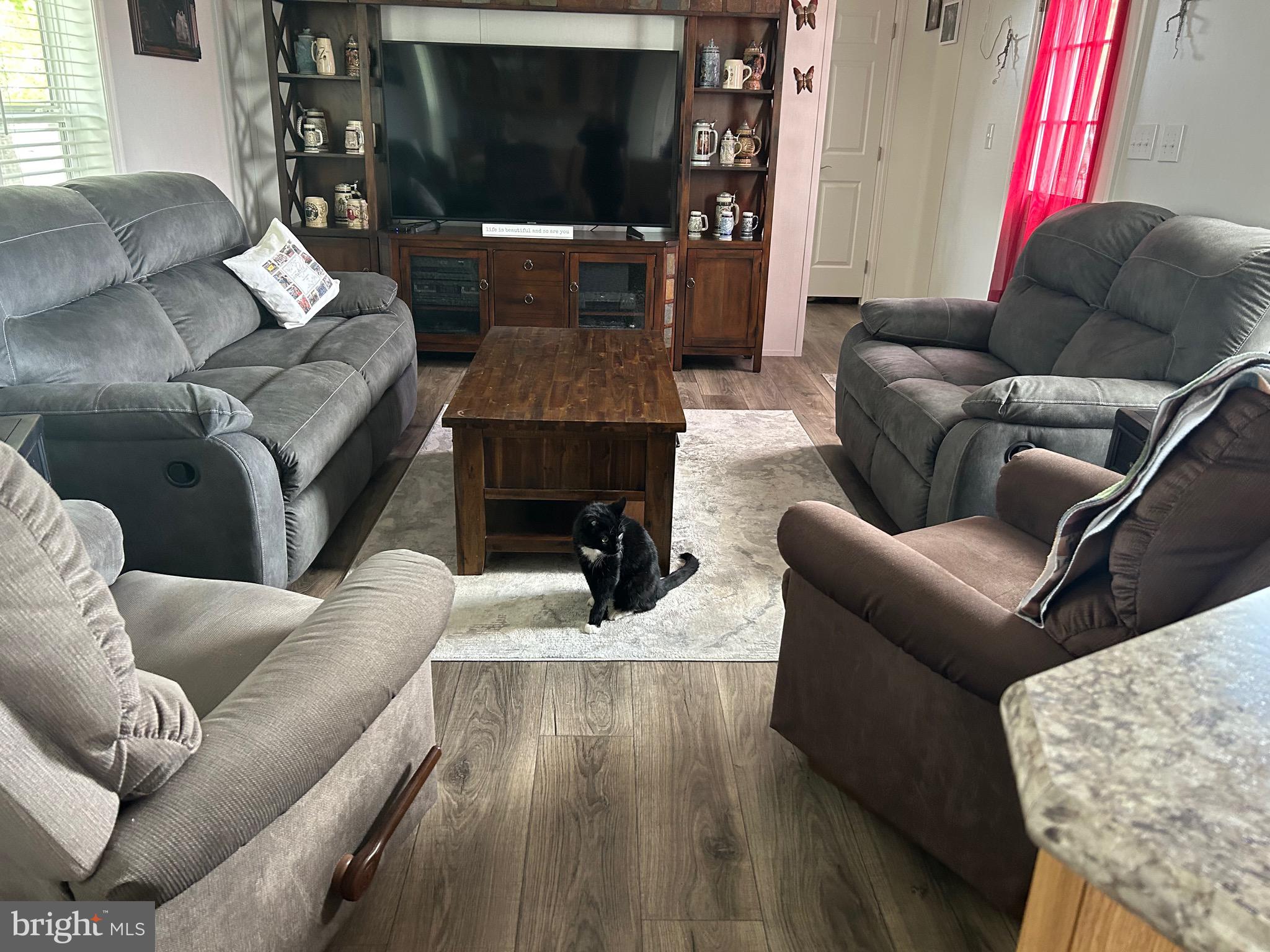 18 Jade Drive Lititz, PA 17543 - Photo 22 of 39 a living room with furniture a flat screen tv and a fireplace