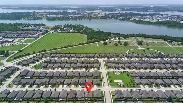 a view of a city and a lake