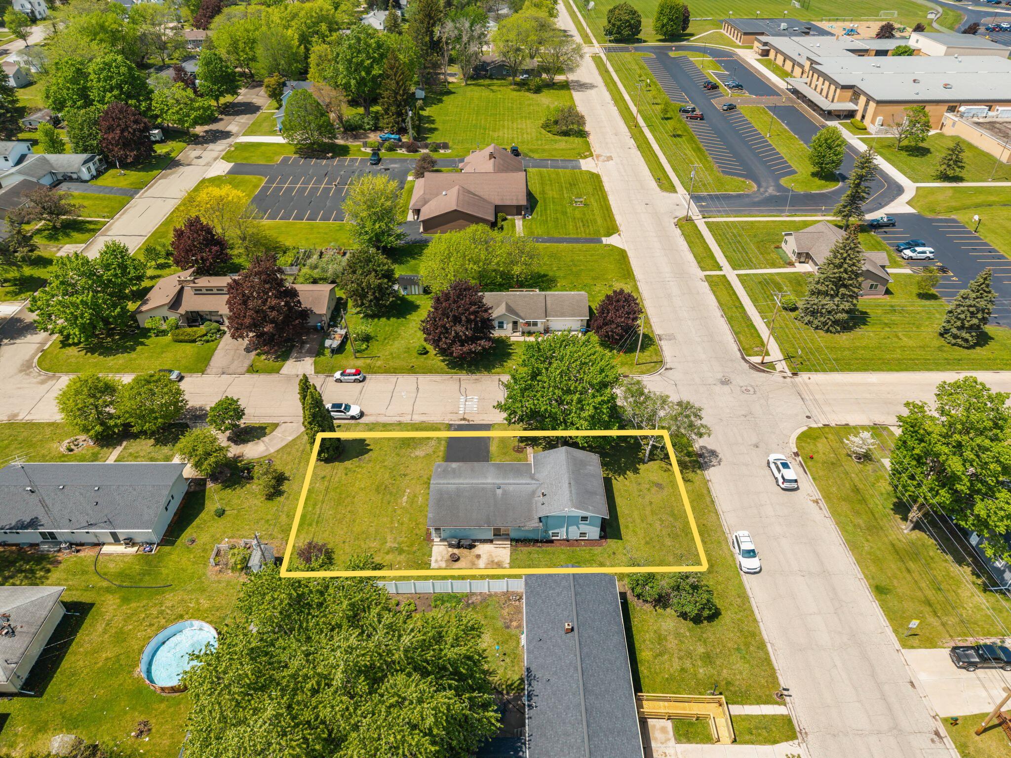 274 Greeley Street Berlin, WI 54923 - Photo 42 of 44 Rear Aerial View